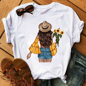 T-<span class=keywords><strong>shirt</strong></span> <span class=keywords><strong>Femme</strong></span> Oversize à <span class=keywords><strong>Col</strong></span> <span class=keywords><strong>Rond</strong></span> Imprimé Numérique Motif Floral Décontracté – Nouvelle Collection - Product Image 5