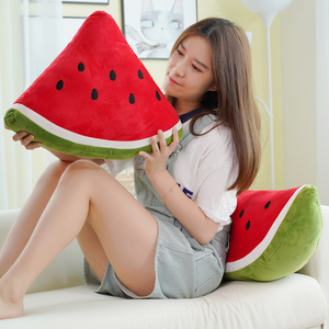 Cojín de Felpa Suave de Terciopelo Cristalino con Forma de Sandía, Rebanada de Fruta 3D Realista, Decoración para Sofá, Juguete de Peluche, Venta al por Mayor, Fábrica OEM, Personalizado - Product Image 2