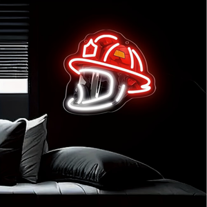 Enseigne néon avec un casque de <span class=keywords><strong>pompier</strong></span>, un cadeau pour <span class=keywords><strong>les</strong></span> pompiers et <span class=keywords><strong>les</strong></span> passionnés de pompierie - Product Image 2
