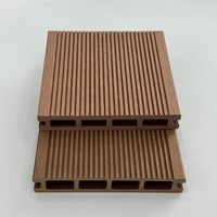 Fournisseur d'usine : Nouveau revêtement de terrasse WPC composite extérieur à grain de bois 3D, carré et creux, échantillon gratuit pour jardin et patio