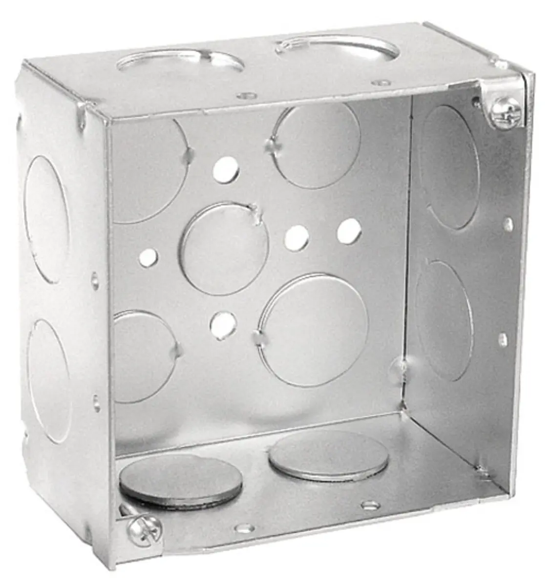 4 ''carré soudé en acier galvanisé électrique 3-1/2'' boîte carrée en métal profond 8 KO'' côté avec mise à la terre