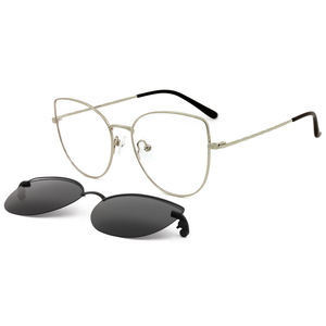 Gafas de <span class=keywords><strong>sol</strong></span> ópticas 2 en 1 de alta calidad, lentes de conducción polarizadas, marco de gafas magnéticas intercambiables, personalizadas, China - Product Image 1