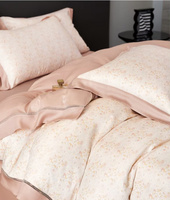 Ensemble de literie de luxe imprimé Lyocell-Tissu de soie écologique doux de qualité supérieure de 4 pièces, design élégant pour une expérience de sommeil