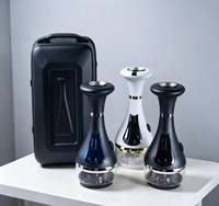 Chicha électronique mini de luxe moderne givrée rechargeable avec écran LED portable et base en acier inoxydable effet miroir