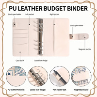 Organiseur de budget bohème A6 avec pochettes enveloppe, classeur à feuilles mobiles pour l'économie et le suivi des dépenses