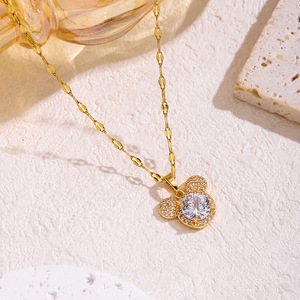 Lindo Collar de Acero Inoxidable Chapado en Oro con Colgante de <span class=keywords><strong>Mickey</strong></span> Mouse de Dibujos Animados para Mujer - Product Image 4