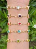 Bracelet ajustable en cuivre avec mini-breloques en émail en forme de crème glacée et perles de verre bleues, vente en gros pour cadeau
