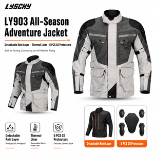 Ensemble de vêtements de <span class=keywords><strong>moto</strong></span> LY903 pour le tourisme, imperméable, aventure, 4 saisons, veste de <span class=keywords><strong>moto</strong></span>, veste de motocross, combinaison - Product Image 2