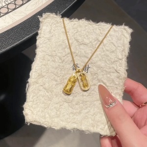 Gold Plated Pixiu Pendant Necklace Animal Themed Clavicle Chain For Women Everyday Wear - Product Image 3