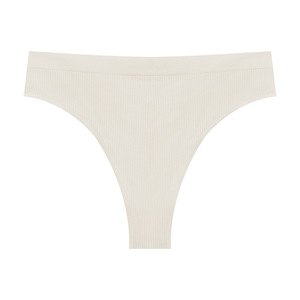 Culottes string côtelées sans couture pour femmes, couleur unie, taille basse, sexy, sous-vêtements féminins respirants, string de sport et yoga, OEM ODM - Product Image 3