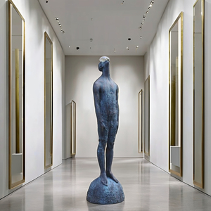 Đương đại màu xanh lá cây Patina đúc đồng hình điêu khắc mưa thiết kế - Product Image 2