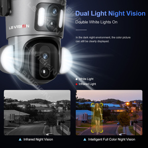 LS VISION Câmera de Segurança Solar 2K 4G 4MP Tela Dupla Sem Fio Ao Ar Livre WiFi Painel Solar PTZ Cctv Câmera de detecção de movimento - Product Image 5