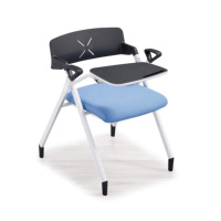 Tableau d'écriture pliable renforcé pour chaise pliante de bureau, d'école ou de conférence en plastique, au design simple et économique, biomimétique