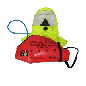 Perangkat pernapasan darurat darurat 15 menit portabel populer peralatan bertarung api silinder baja EEBD dengan tas silinder