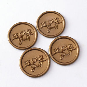 Sceaux autocollants « Be Our Guest » avec logo, 40 couleurs au choix, pour sceau de cire, fabriqués en pigment de paraffine à base de terpentine - Product Image 2