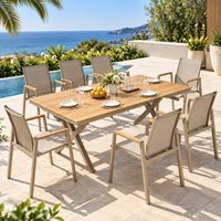 Ensemble de table et chaises extensibles pour l'extérieur, en métal, pour patio, jardin, balcon, terrasse
