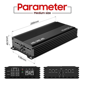 Amplificateur de voiture haute puissance HD-300.4D classe D <span class=keywords><strong>4</strong></span> canaux RMS <span class=keywords><strong>4</strong></span>*300W max 3600w taille compacte 12V - Product Image 2