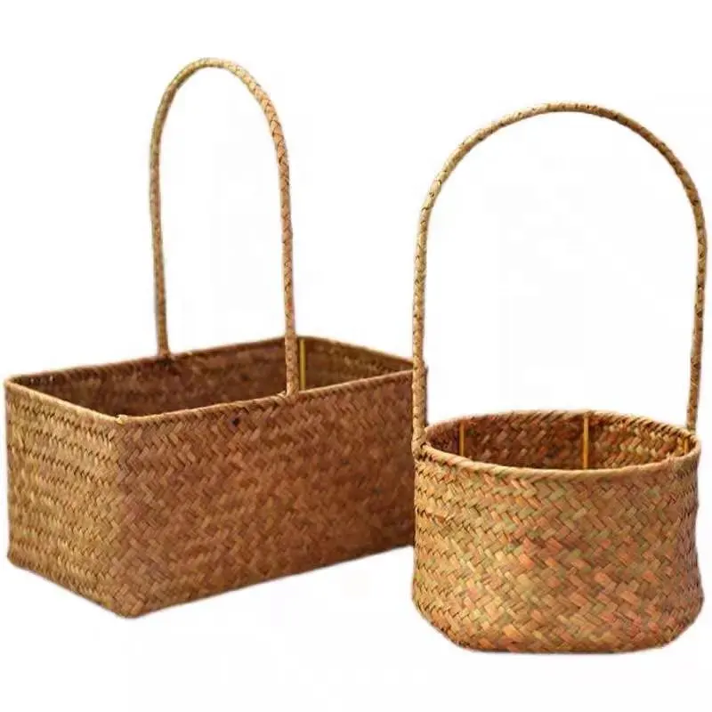 Flower Baskets Portable Wedding With Handle Decoration Artificial High Capacity Garden Flower Nursery Production Flower Baskets
