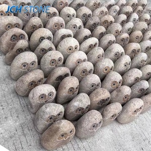 Trang Trí Sân Vườn Cảnh Quan Sông <span class=keywords><strong>Cobble</strong></span> Đá Lớn Sỏi Đá Owl Chạm Khắc - Product Image 4