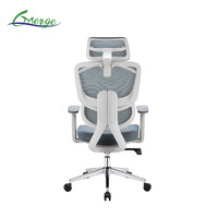 Chaise de bureau ergonomique pivotante de direction blanche Support lombaire Appui-tête réglable en maille Bon prix Chaise d'ordinateur professionnelle