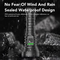 Lampe torche LED 4200LM personnalisée, portée 219M, étanche IP67, rechargeable 3000mAh, en aluminium, vente en gros, 44 ans d'expérience en usine