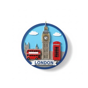 Imán de nevera con logotipo personalizado, estilo Art Deco, recuerdo británico, de resina, forma irregular, 3D, magnético, fuerte, ecológico, directo de fábrica - Product Image 2