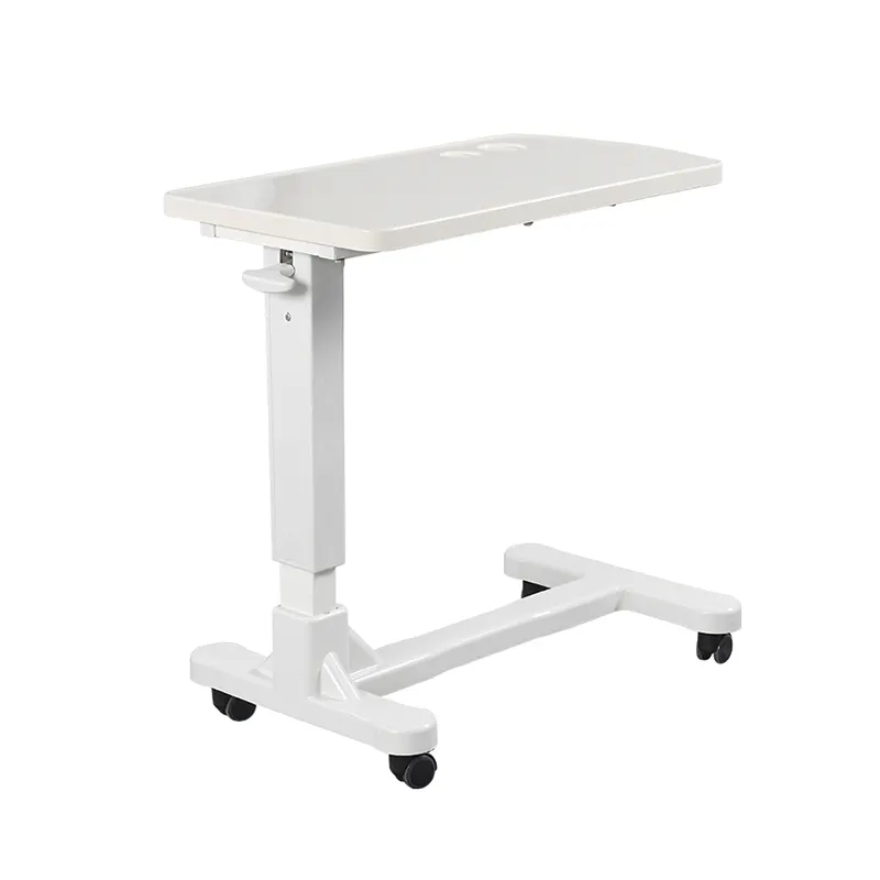 ABS Hospital Bed Table Bedside Hydraulic Lifting Adjustable Table Hospital Patient Dining Over Bed Table