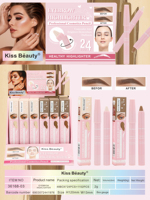 Kiss Beauty – Crayon illuminateur professionnel pour sourcils, double embout, waterproof, longue tenue, sans ingrédients chimiques, vente en gros usine