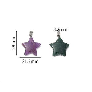 Colgantes de Estrella de Piedra Natural para Accesorios de Joyería DIY, Colgantes de Moda Unisex, Origen Yiwu, Otoño 2025 - Product Image 2