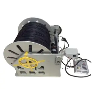 Automatic retractable electric cable reels systems for tethered drones UAV