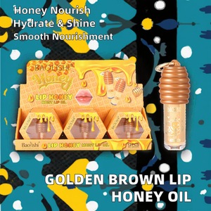 Your Logo Francin Gloss Lip Oil Golden Brown Hidratante Shimmer Honeycomb Texture Balm Esencia de hierbas Nutritiva Cuidado de labios suave - Product Image 4