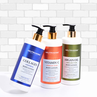 OEM Private Label Vitamine C Huile d'argan hydratante Collagène lotion naturelle pour le corps blanchissante pour la peau noire