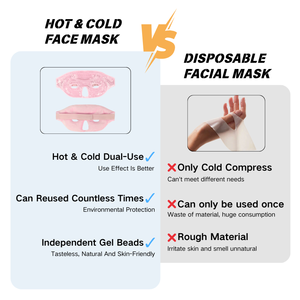Reusable Best-selling Cooling Eye & Face Mask with Hot/Cold Compress Gel Bead for Pain Relief and Skin Tightening - Product Image 6