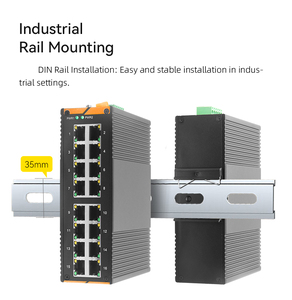 GIANTECH GT-G00016T Switch Industrial de 16 Puertos 10/100/1000Mbps para Riel DIN, Ancho de Banda de 32G, Compatible con VLAN y POE, Full-Duplex/Half-Duplex - Product Image 3