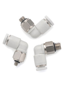 وصلة كوع صغيرة مدمجة من سلسلة <span class=keywords><strong>PL</strong></span> من ماركة NPPC طراز <span class=keywords><strong>PL</strong></span>-C4-M5 مع أنبوب بحجم 4 مم وسن ذكر M5 مع حلقة دائرية باللون الأسود أو الأبيض - Product Image 4