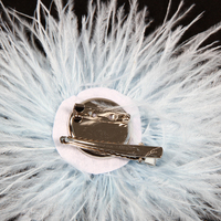 Barrette à cheveux en gros multi-usage, broche délicate en plumes d'autruche, fleur, pince à cheveux pour robe, chapeau, écharpe, ornement capillaire de mariée