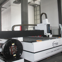 Machine de découpe laser fibre CNC pour plaques et tubes métalliques 3000x1500mm avec système de refroidissement par eau et groupe de pompes, compatible IPG Raycus