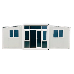 DXH échantillon gratuit prix compétitif maison préfabriquée en conteneur extensible 20 40 pieds maison préfabriquée pliante avec double aile - Product Image 2