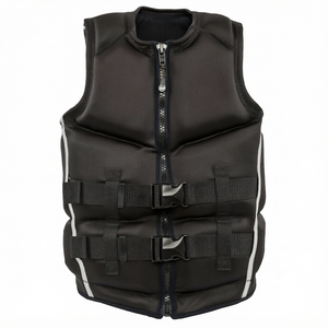 Gilet de sauvetage en néoprène pour adultes, gilet de sauvetage souple à flottabilité réglable, gilet de sport aquatique à fermeture éclair pour le surf et le jet ski - Product Image 1
