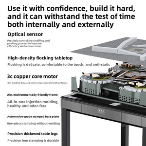 <b>Folding</b> Heating Leg Metal Mahjong Machine Rotor Roller Bevel-Cut Fully Automatic Room <b>Table</b> USB Port Fully Automatic Operates En - Product Image 5