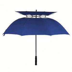 Parapluie de golf surdimensionné à double couche ventilé, ouverture automatique, coupe-vent, long manche droit, pour la pêche et les sports de plein air - Product Image 2