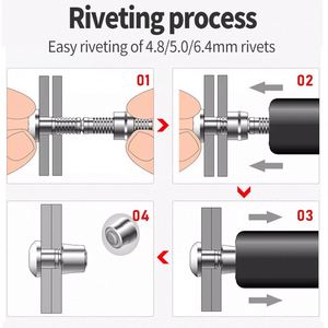 Remachadoras Neumáticas Yase de 4.8mm-6.4mm, Extractor de Anillos y Ranuras <span class=keywords><strong>Huck</strong></span>, Remachadoras Neumáticas Serie BOM - Product Image 4