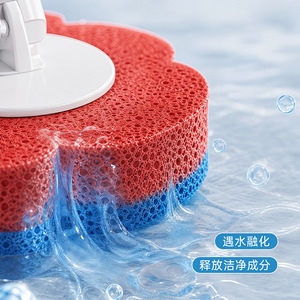 Disposable Toilet Brush Replacement Head Solid Plastic For Bathroom Cleaning With Detergent Release - Product Image 1