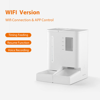 Mangeoire automatique pour animaux de compagnie Mangeoire intelligente pour animaux de compagnie Mangeoire automatique pour chat 5L Grand distributeur de nourriture avec caméra 3MP 2K Contrôle APP Plateau de nourriture visible