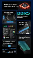 B650M B PRO AMD AM5 Desktop Dual DDR5 Motherboard Mendukung Ryzen R5 R7 7000 8000 9000 Seri BPRO EXPO M.2 NVME WIFI Baru
