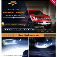 Barre lumineuse LED puissante R112, incurvée, 4x4, 12V, simple rangée, DRL, étanche IP68, 100W, en aluminium moulé sous pression