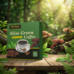 Suministro al por Mayor de Café en Polvo Orgánico Sin Azúcar con Ganoderma Verde, Certificado GMP, en Caja para Revendedores en Todo el Mundo - Product Image 2