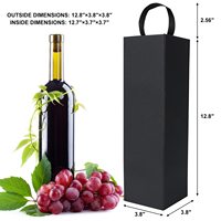 Custom Recycled Luxury Cardboard Magnetic Gift Wine Bottle Paper Box Luxury for Champagne Packaging with Handle Embossed