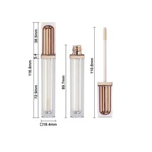 Logo privé Tubes de brillant à lèvres en argent or rose personnalisés Conteneurs de brillant à lèvres baguette vide - Product Image 5