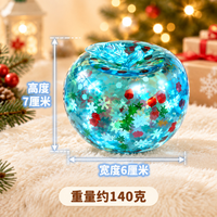 Jouet Squishy Pomme Transparent Pailleté à Remontée Lente, Jouet Anti-Stress à Presser en Forme de Fruit pour Halloween, Noël, Cadeau de Fête